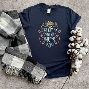 Eat Drink And Be Happy Shirt, Easter Shirt, Easter Drinking Shirt